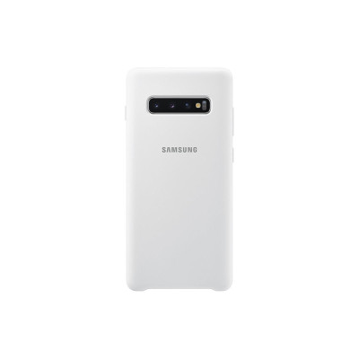   Луксозен силиконов гръб Silicone Cover оригинален EF-PG975TWEGWW за Samsung Galaxy S10 Plus G975 бял